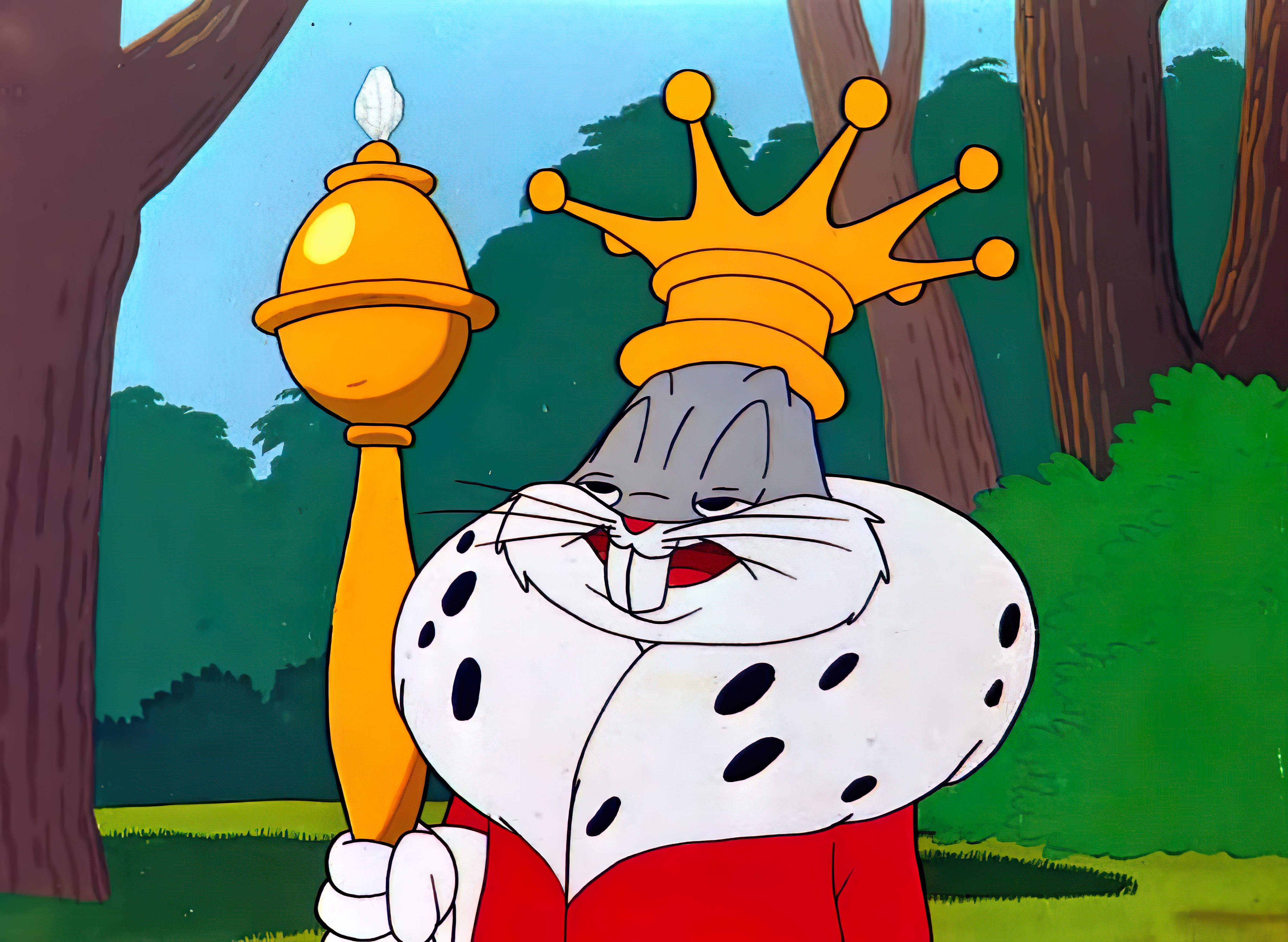King Bugs Bunny meme template blank - image format