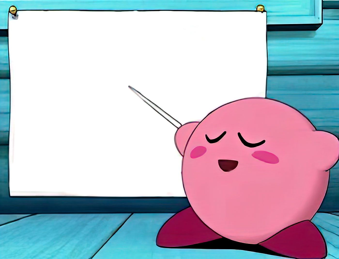 Kirby’s Presentation meme template blank
