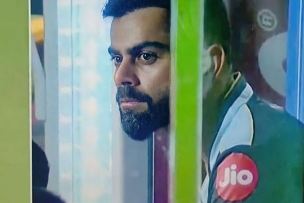 Kohli Peeking meme template blank