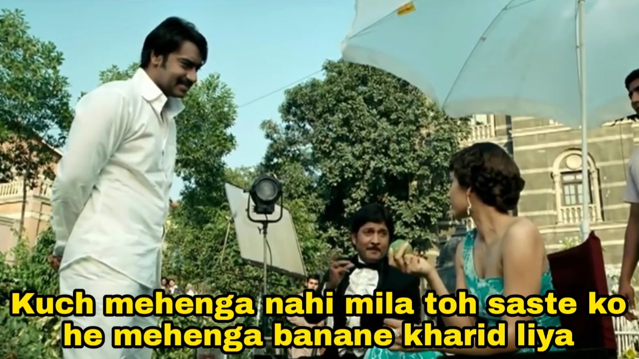 Kuch Mehenga Nahi Mila Toh meme template blank