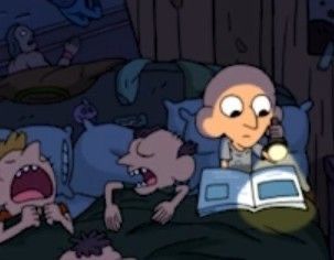 Late-Night Sleepover Reader meme template blank