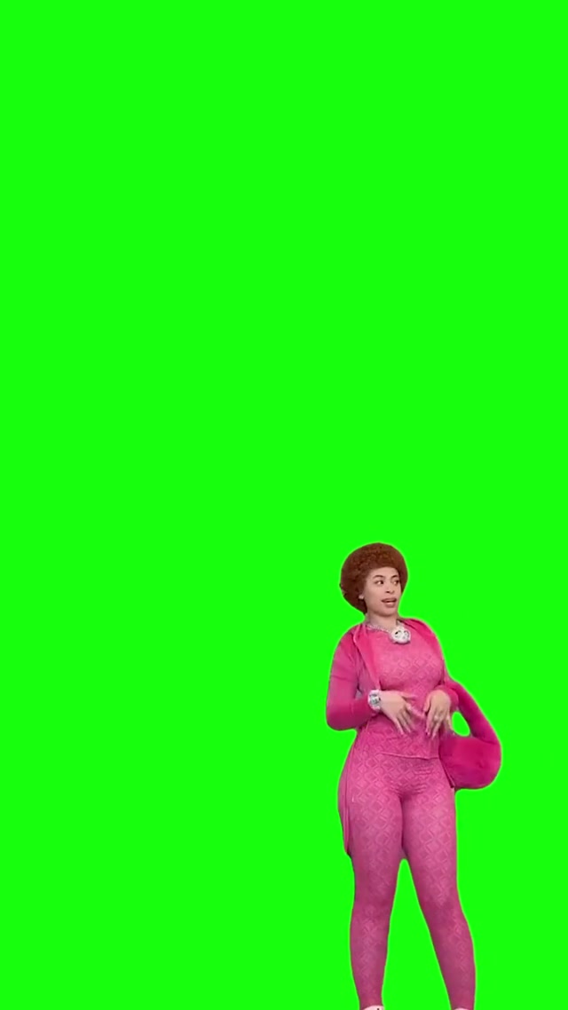 LEAKED the Green Screen North West Used to Fake Ice Spice in Her TikTok meme template blank