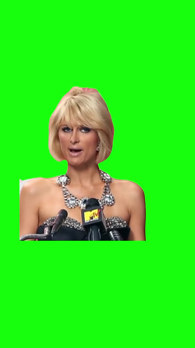 “Let Me Think About That for a Second” Paris Hilton meme template blank
