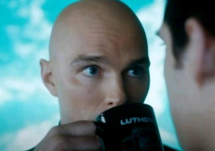 Lex Luthor Coffee Sip meme template blank