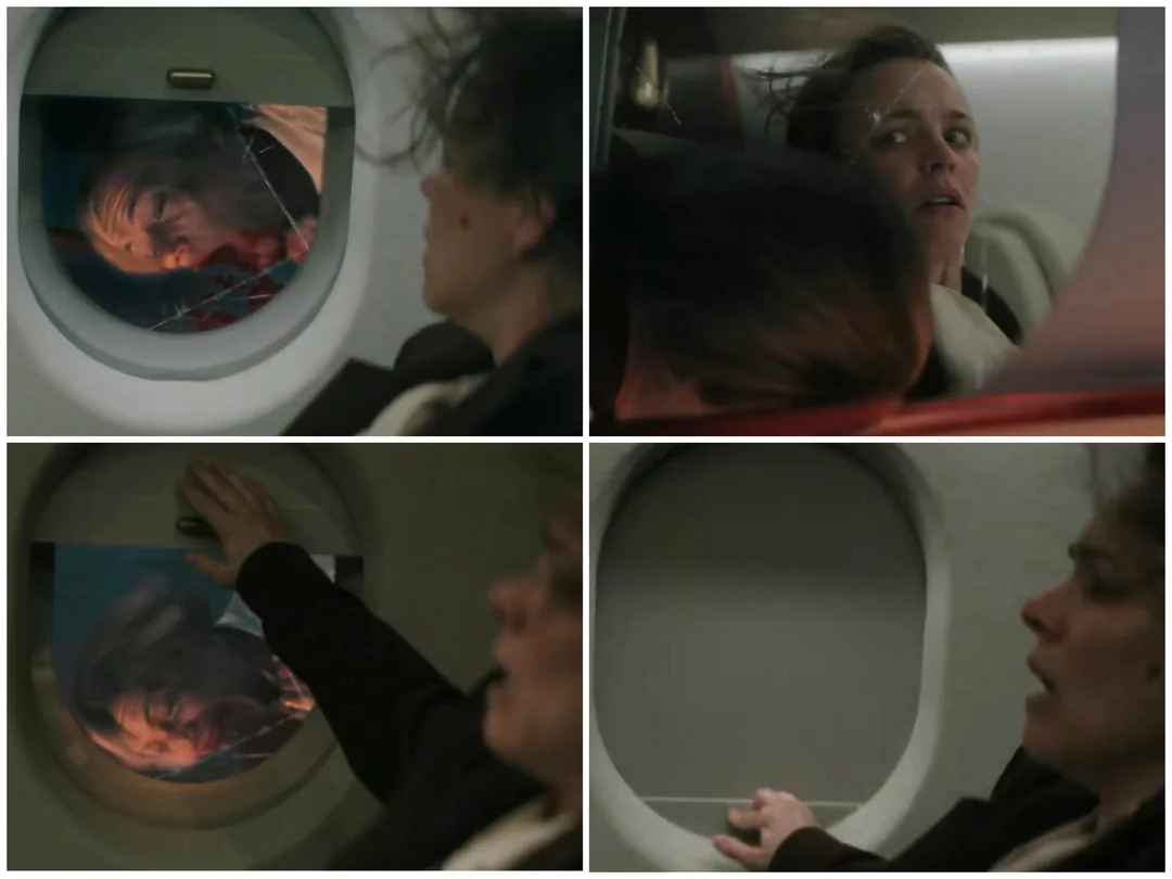 Linda Closing Airplane Window Shade meme template blank - image format