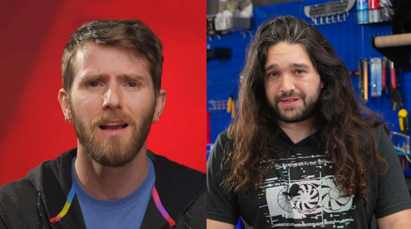 Linus Tech vs. Steve Burke meme template blank