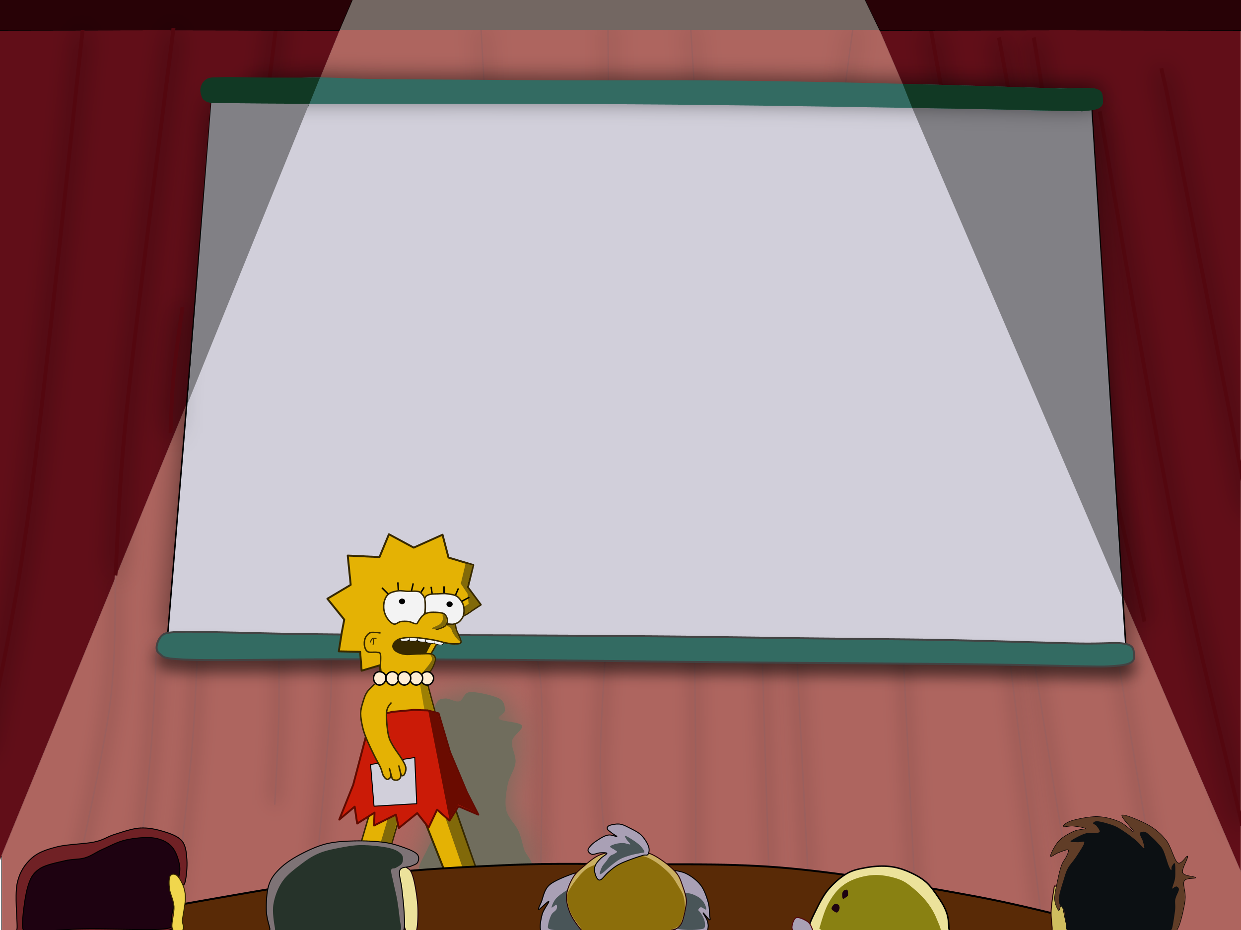 Lisa Simpson's Presentation meme template blank - image format