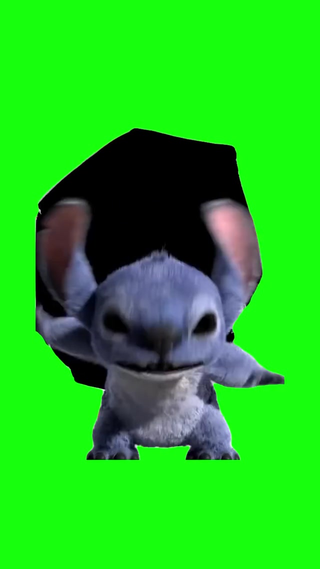 Live Action Stitch meme template blank