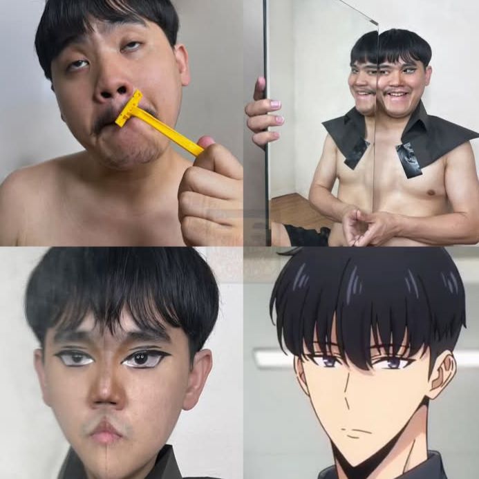 Low Cost Cosplay meme template blank