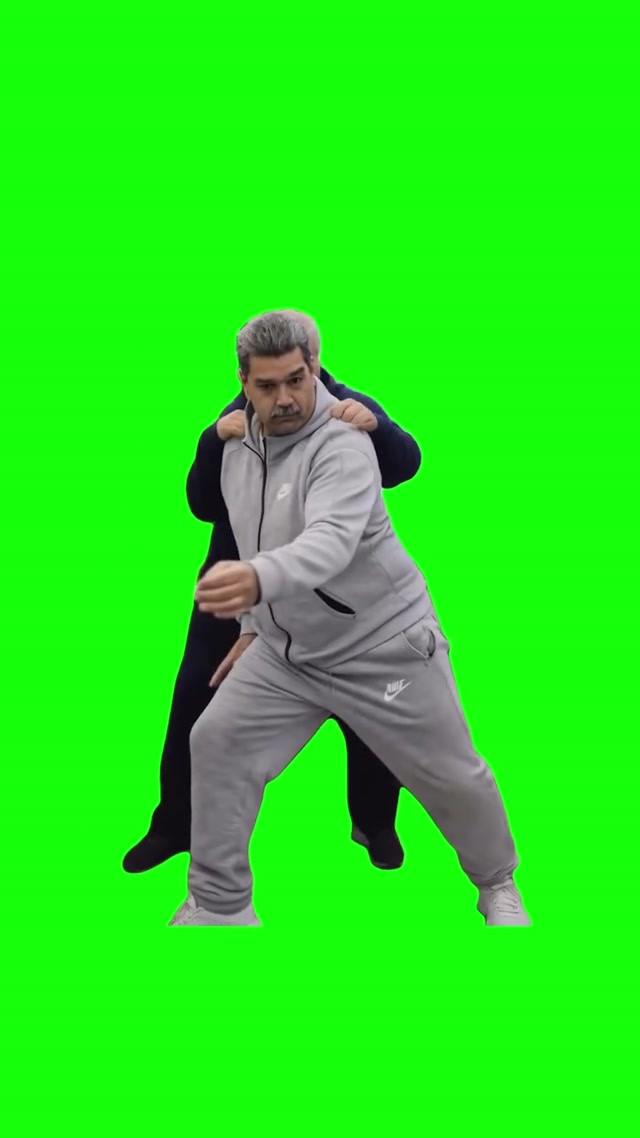 Maduro and Trump Dancing meme template blank