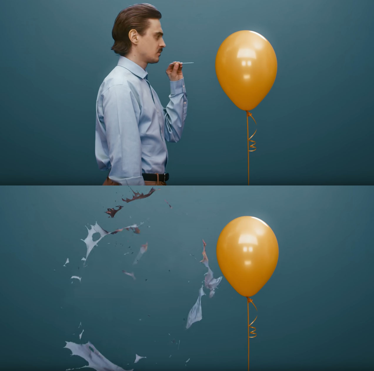 Man Pops Instead of Balloon meme template blank