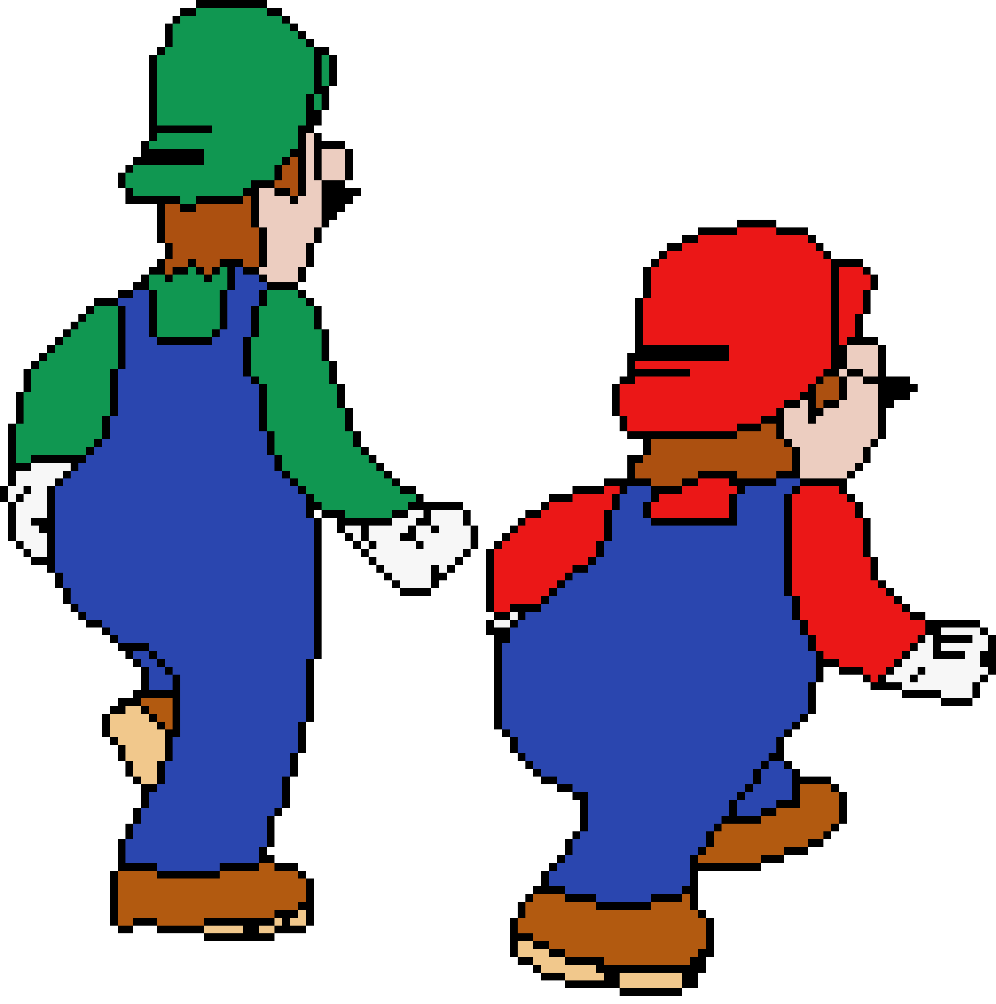 Mario and Luigi Leaving meme template blank