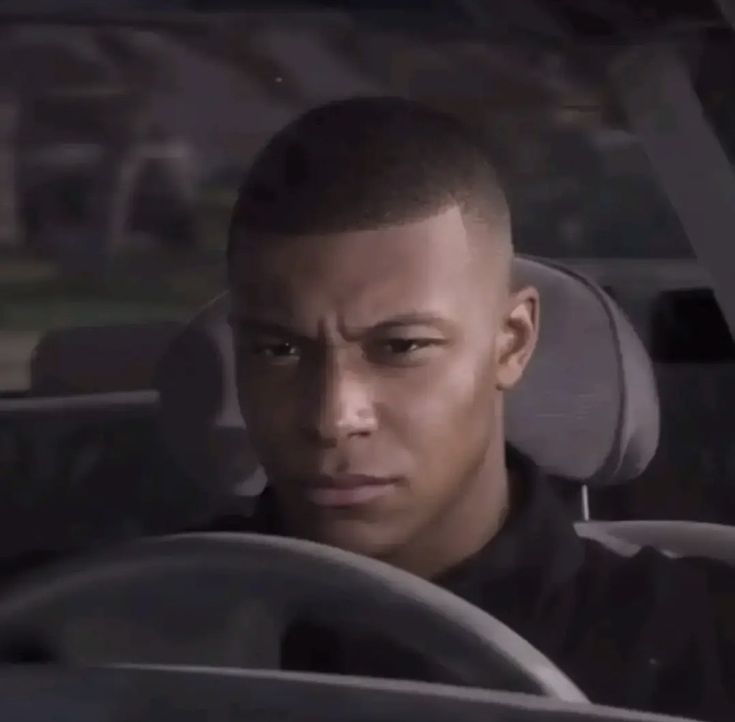 Mbappé Driving meme template blank