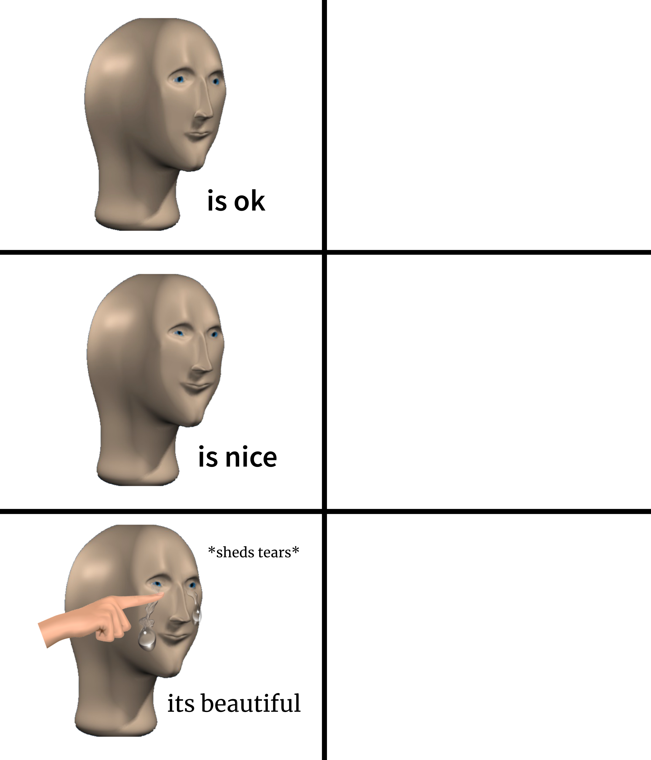 Meme Man Appreciation meme template blank - image format