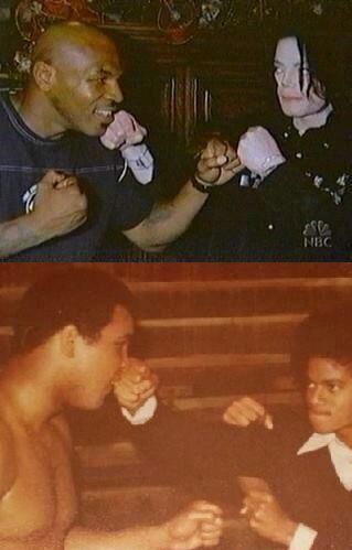 Michael Jackson boxing Mike Tyson meme template blank