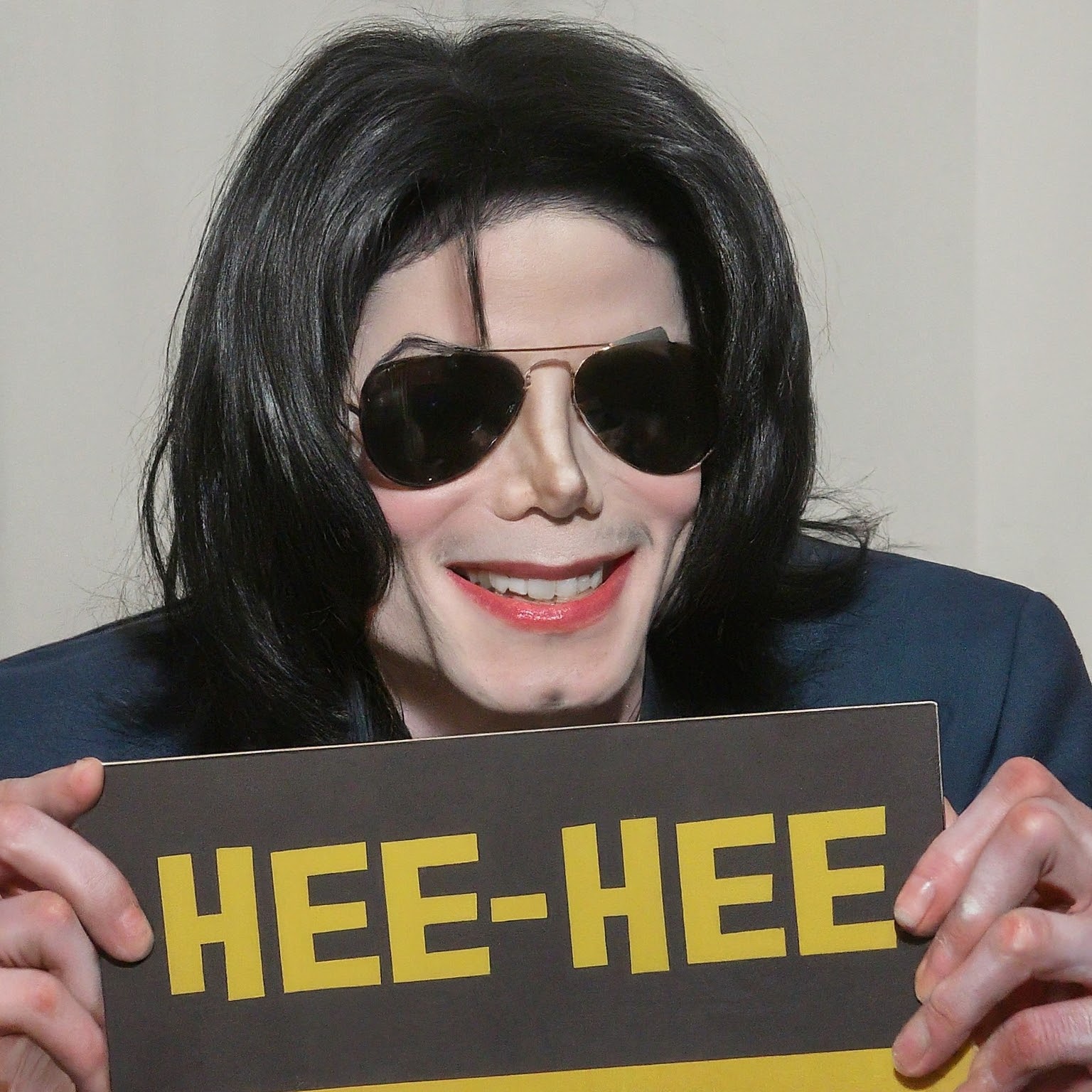 Michael Jackson "HEE-HEE" meme template blank - image format