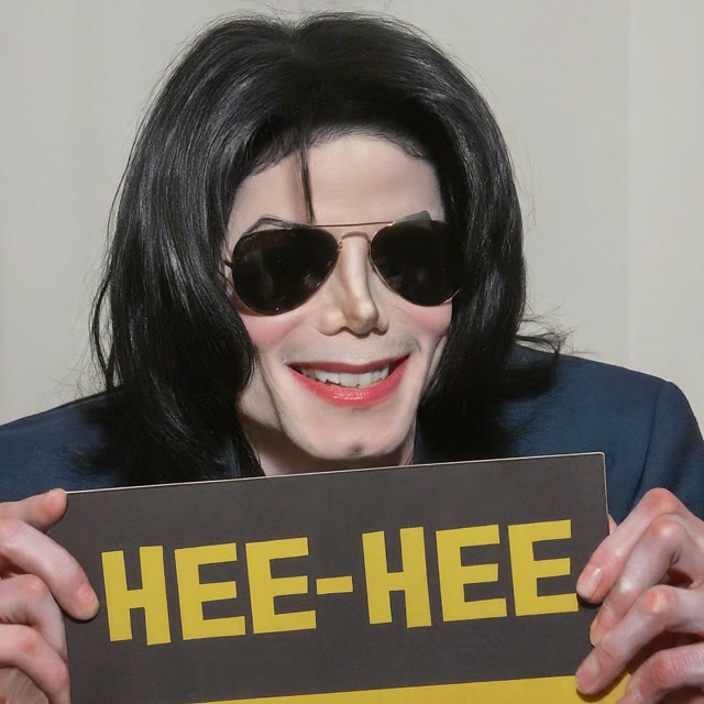 Michael Jackson "HEE-HEE" meme template blank