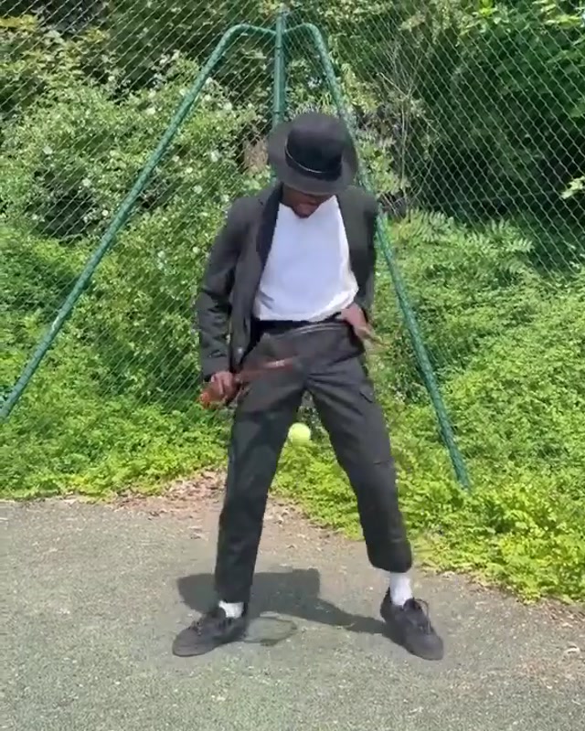Michael Jackson Playing Tennis meme template blank