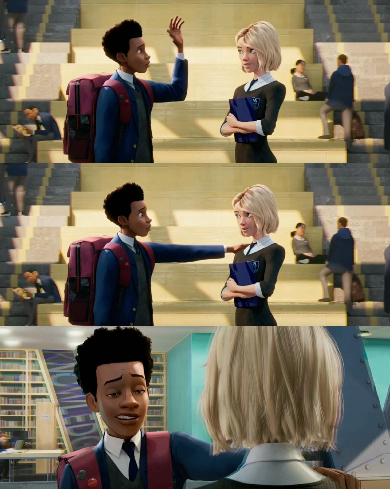 Miles Morales "Hey" meme template blank - image format