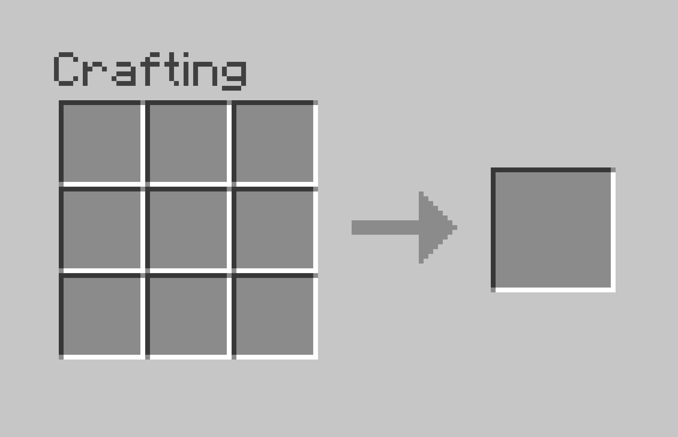 Minecraft Crafting Table meme template blank