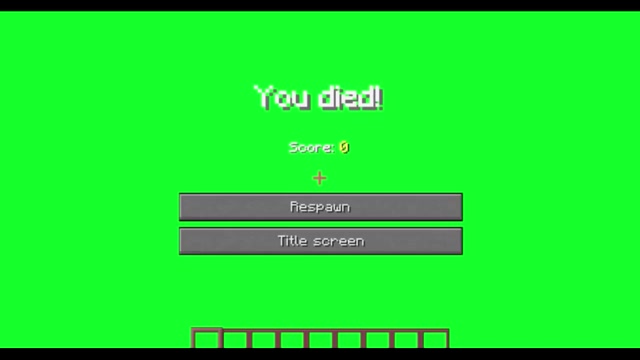 Minecraft Death Screen meme template blank