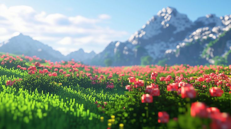 Minecraft Shaders Flower Meadow meme template blank - image format
