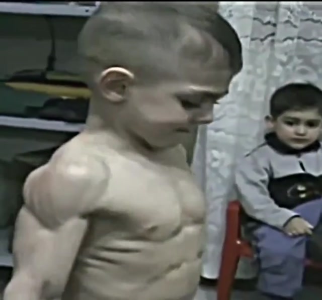Miniature Bodybuilder meme template blank