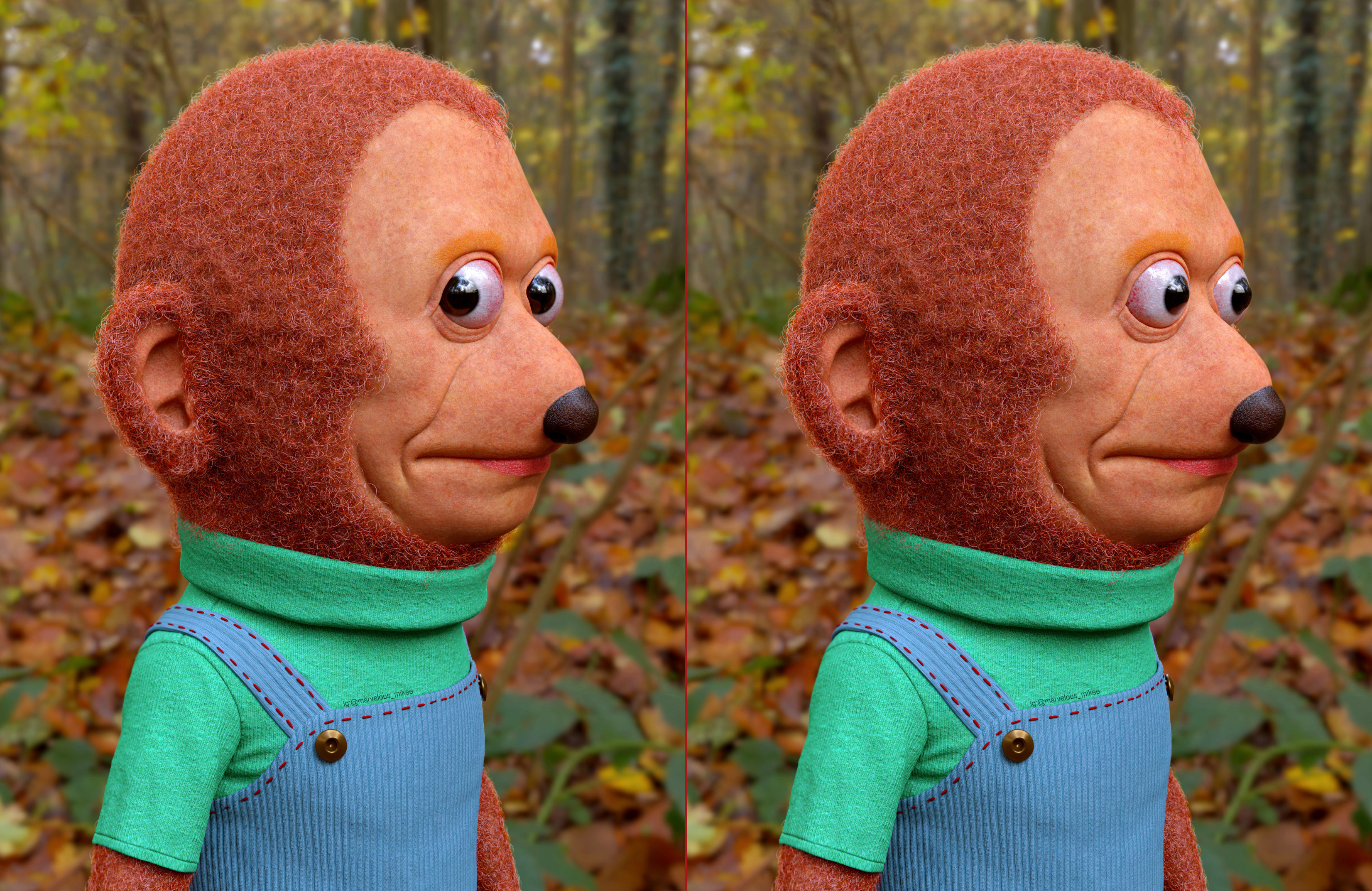 Monkey Puppet Look Away meme template blank - image format