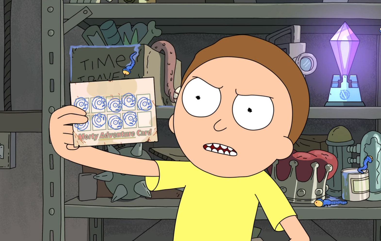 Morty Adventure Card meme template blank - image format