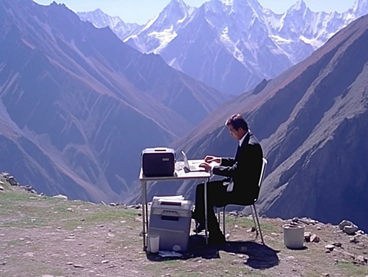 Mountain Office meme template blank
