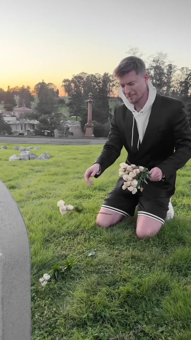 Mr. Beast Funeral meme template blank