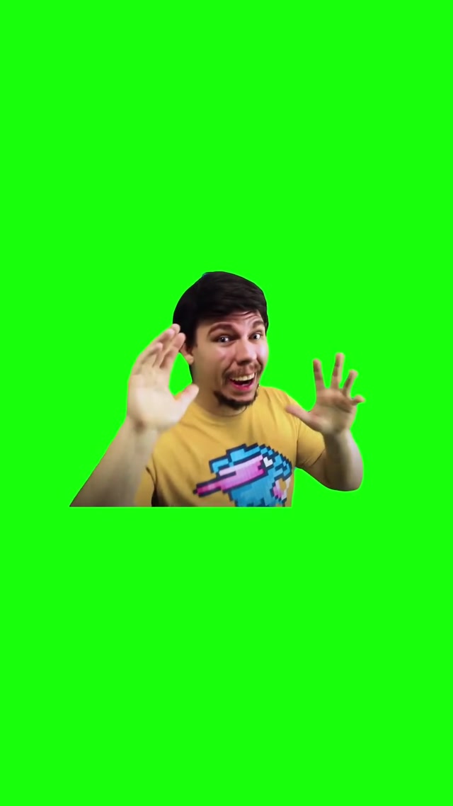 MrBeast Green Screen meme template blank