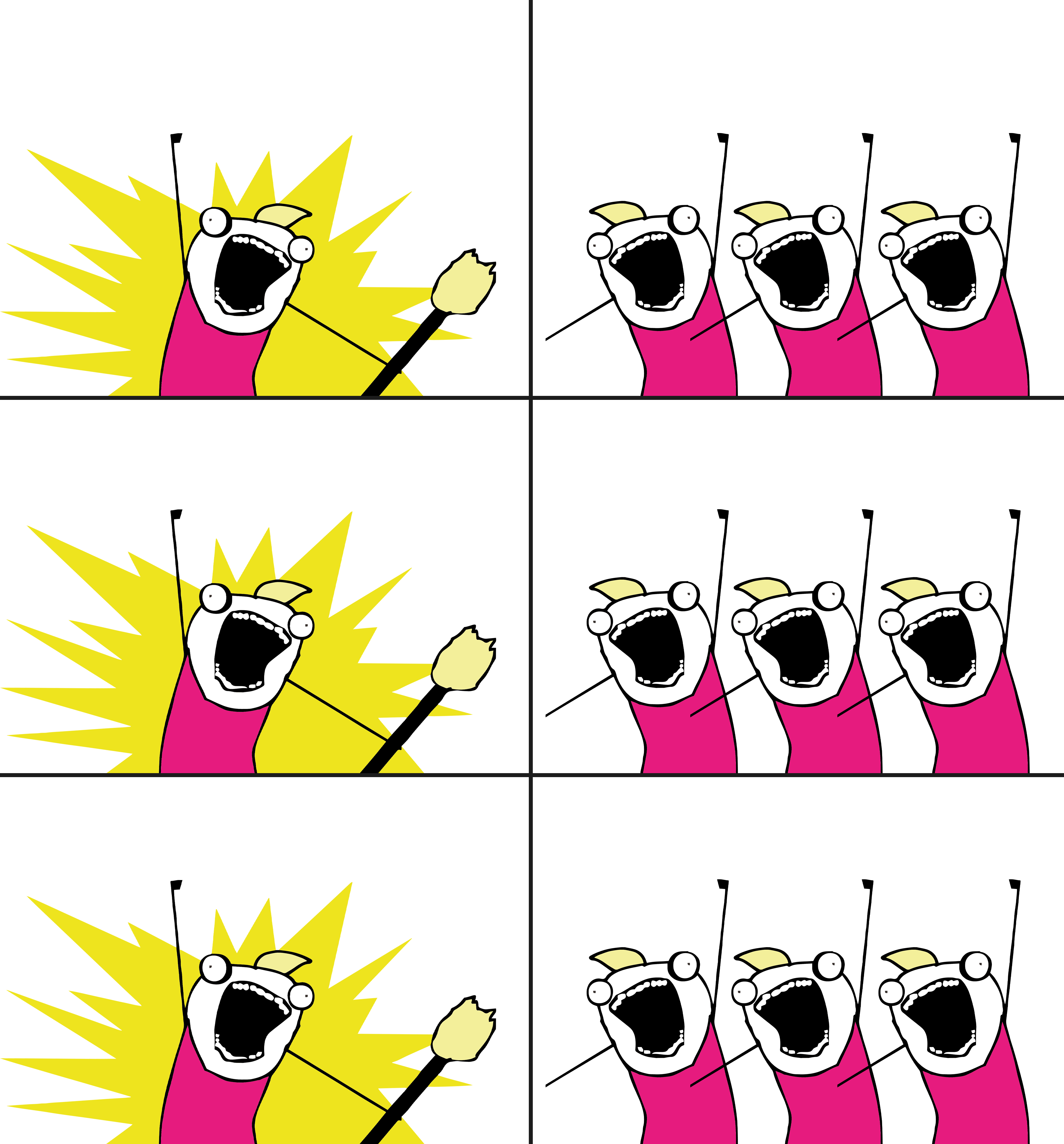 Multiply All the Things meme template blank - image format
