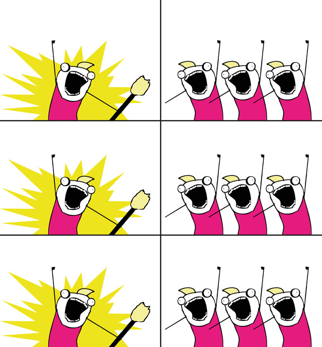 Multiply All the Things meme template blank