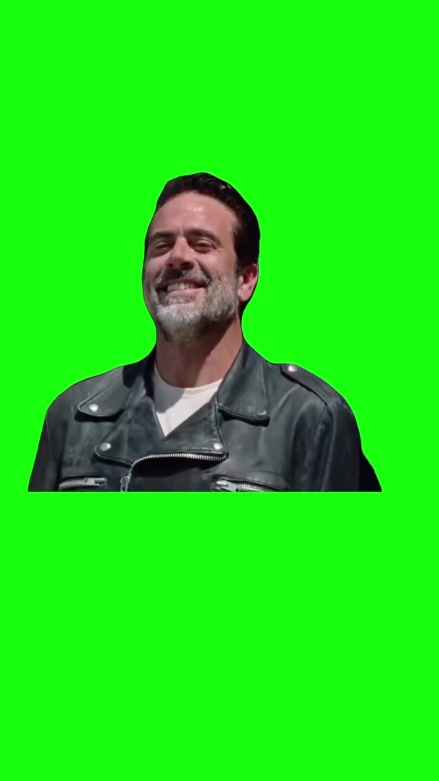 Negan – “Hot Diggity Dog. This Place Is Magnificent” Green Screen meme template blank