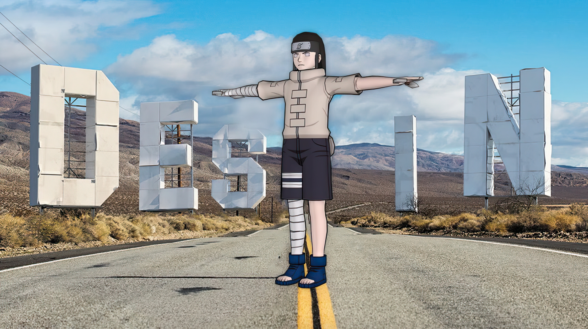 Neji T-Pose Destiny meme template blank - image format