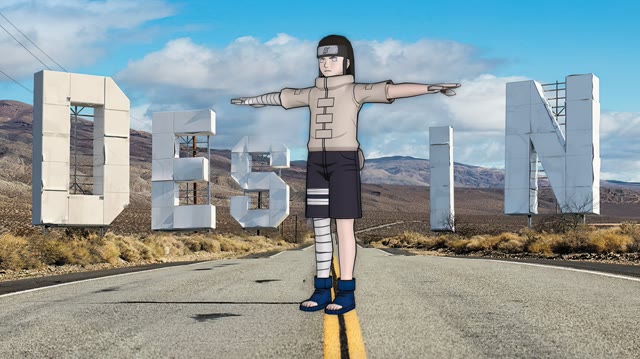 Neji T-Pose Destiny meme template blank