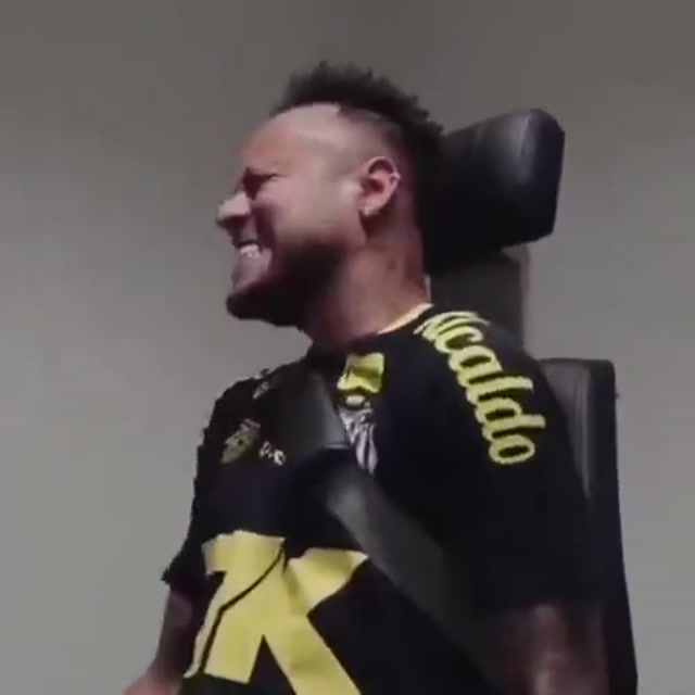 Neymar Shaking and Grimacing in Chair meme template blank