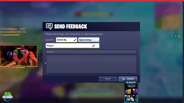 Ninja Reports a Stream Sniper meme template blank