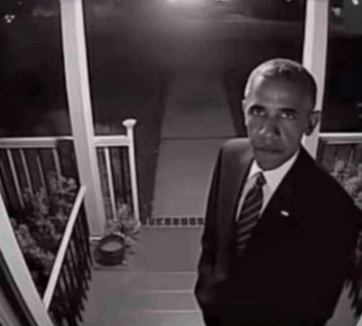 Obama Doorbell Camera meme template blank