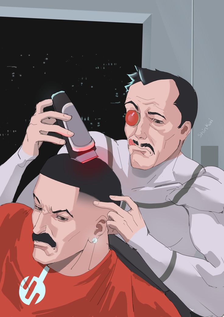 Omni-Man's Fresh Fade meme template blank
