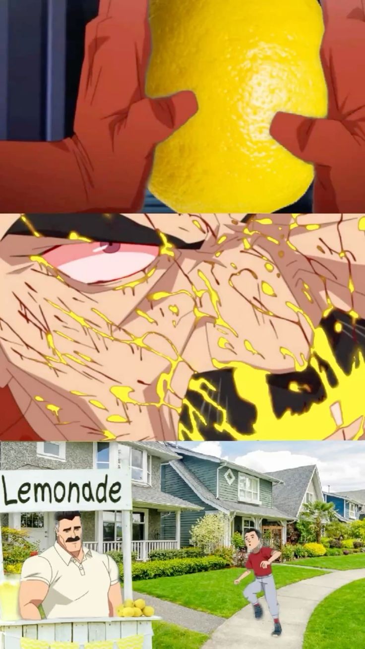 Omni-Man's Lemonade Stand meme template blank