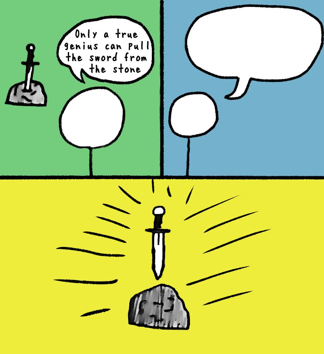 Only a Genius meme template blank