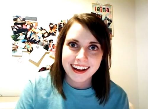 Overly Attached Girlfriend meme template blank