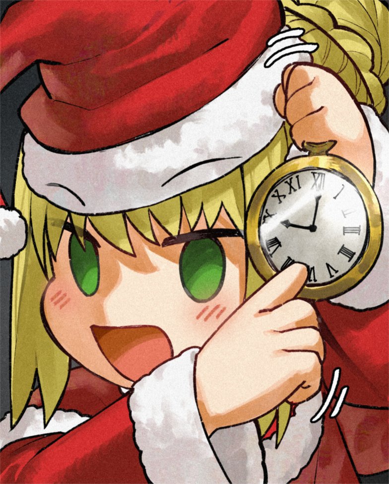 Padoru Nero Holding Pocket Watch meme template blank - image format