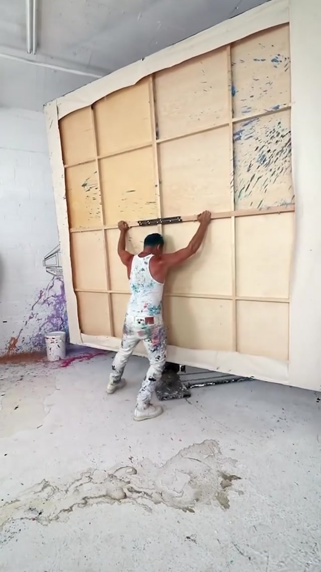 Painting Reveal Green Screen meme template blank