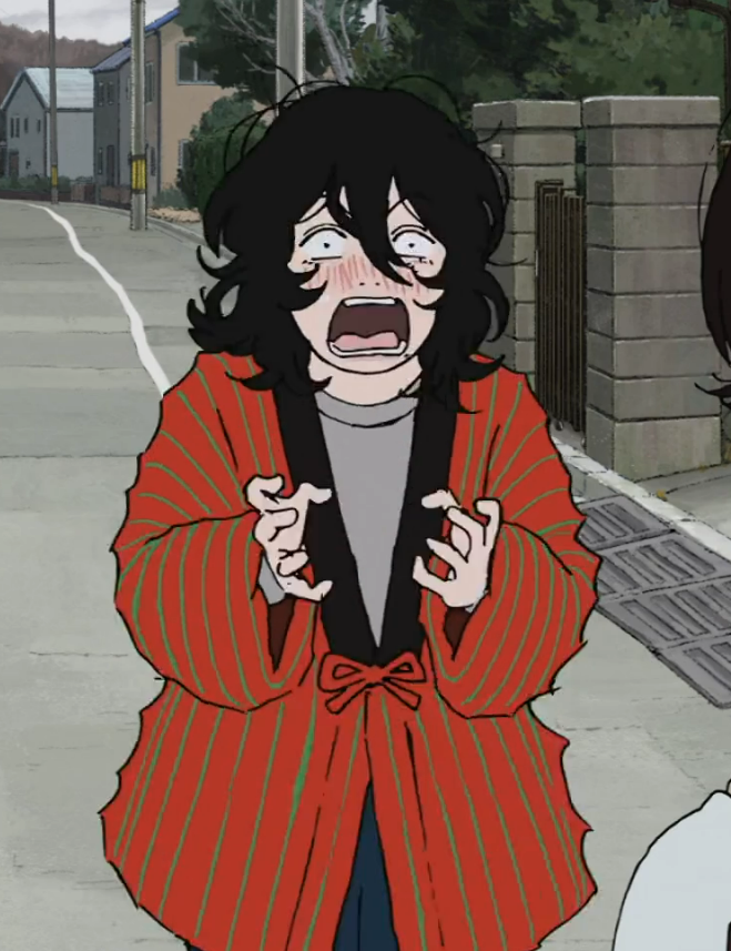 Panicking Anime Girl in Red Kimono meme template blank - image format