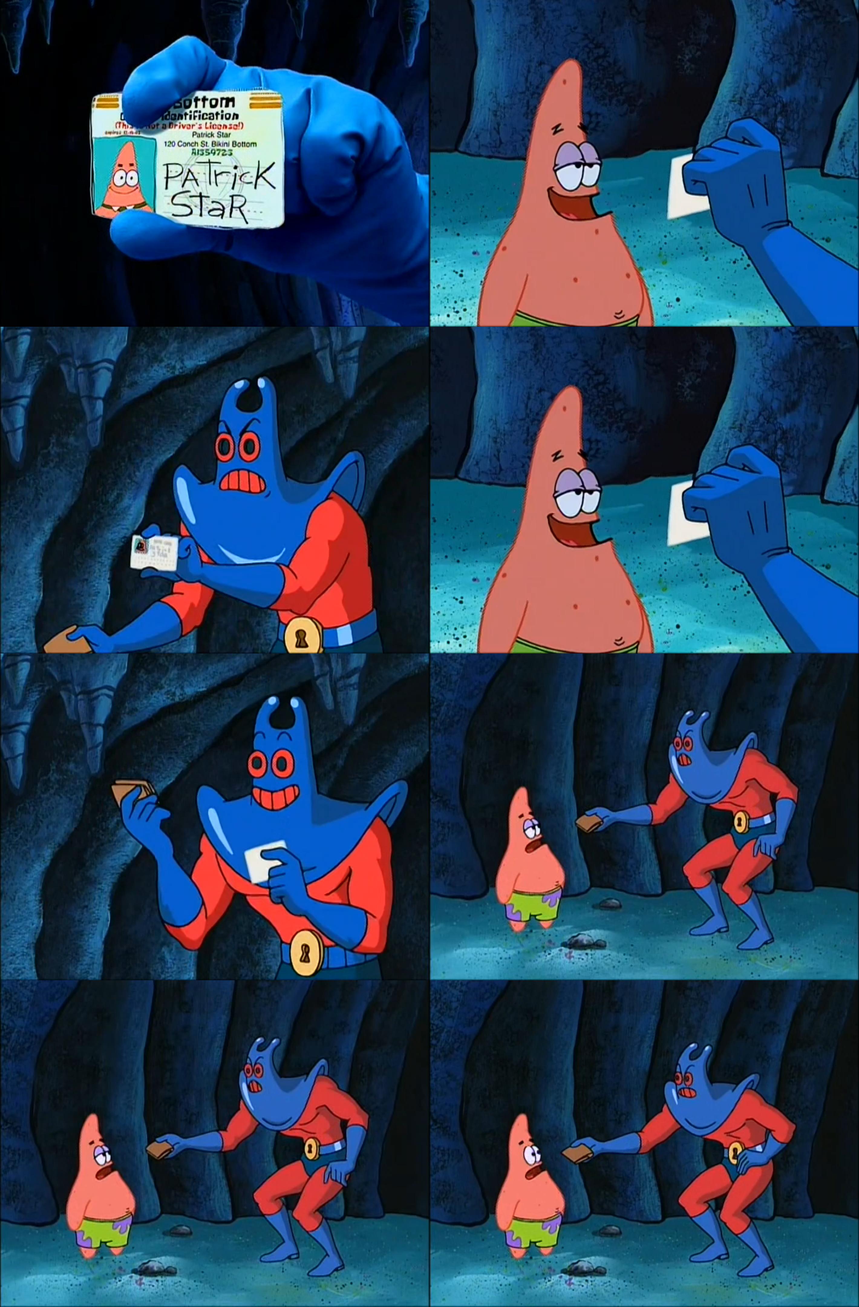 Patrick's Wallet meme template blank - image format