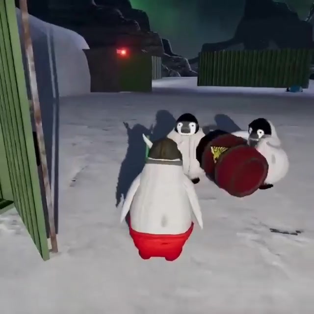 Penguin Ambush Setup meme template blank