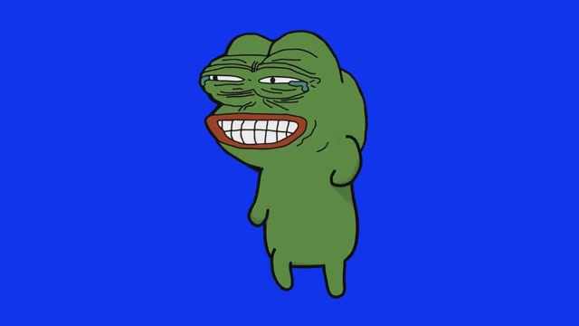 Pepe Crying-Laughing Dance meme template blank